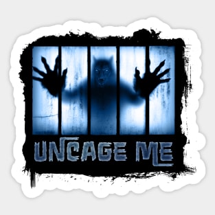 Uncage Me Werewolf Sticker